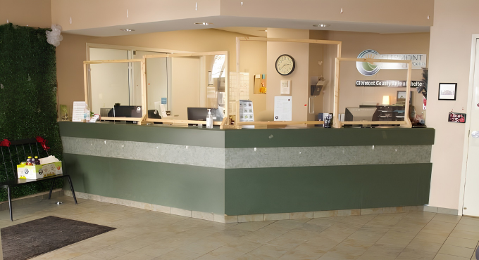 Front lobby at the Animal Shelter