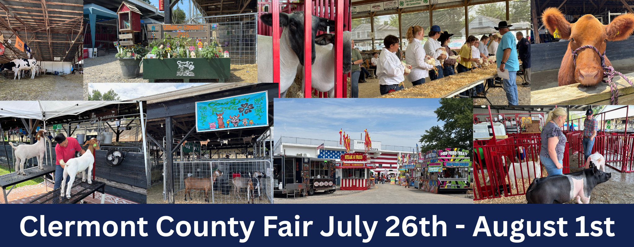 Clermont County Fair July 26th - August 1st